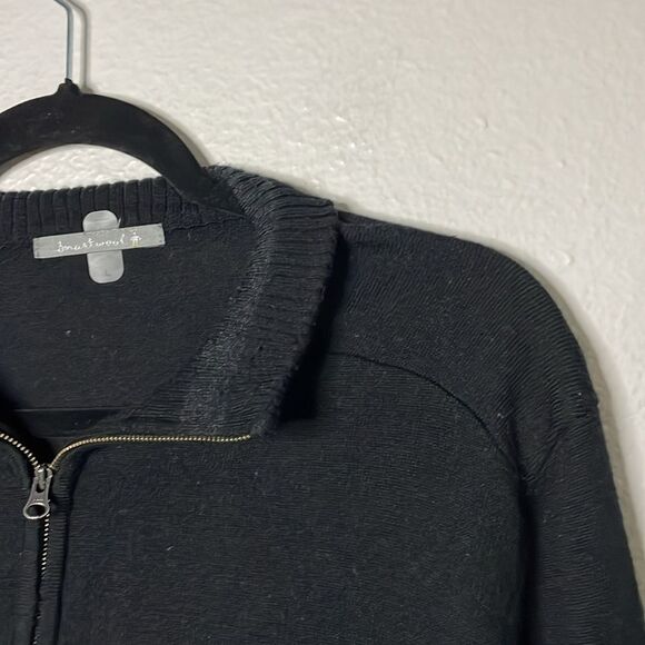 Smartwool Men's Ripple Ridge Half Zip Neck Wool Blend Sweater Black Large - Picture 5 of 6